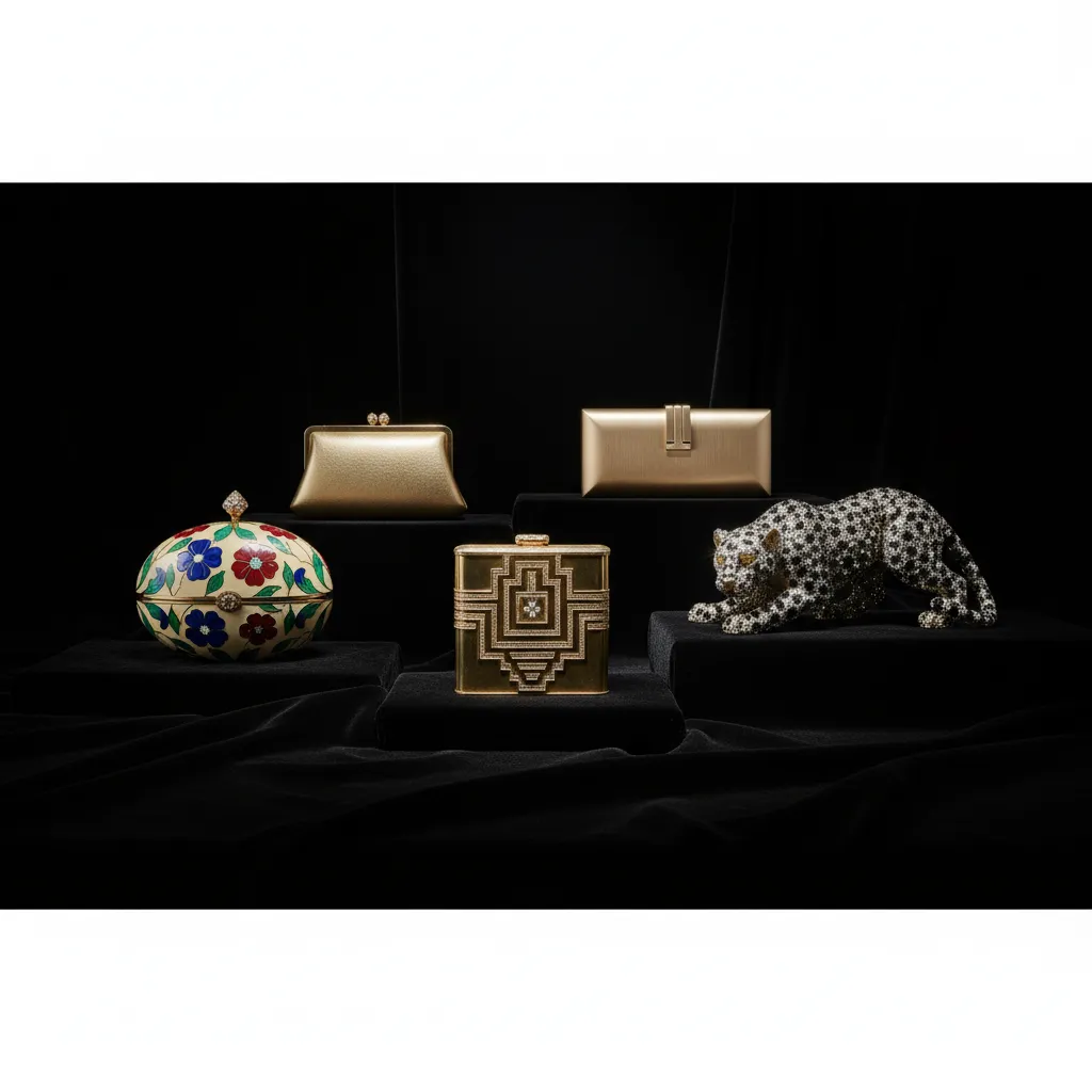 Quatre décennies de minaudières : de l'or Art déco des années 1930 aux créations figuratives contemporaines