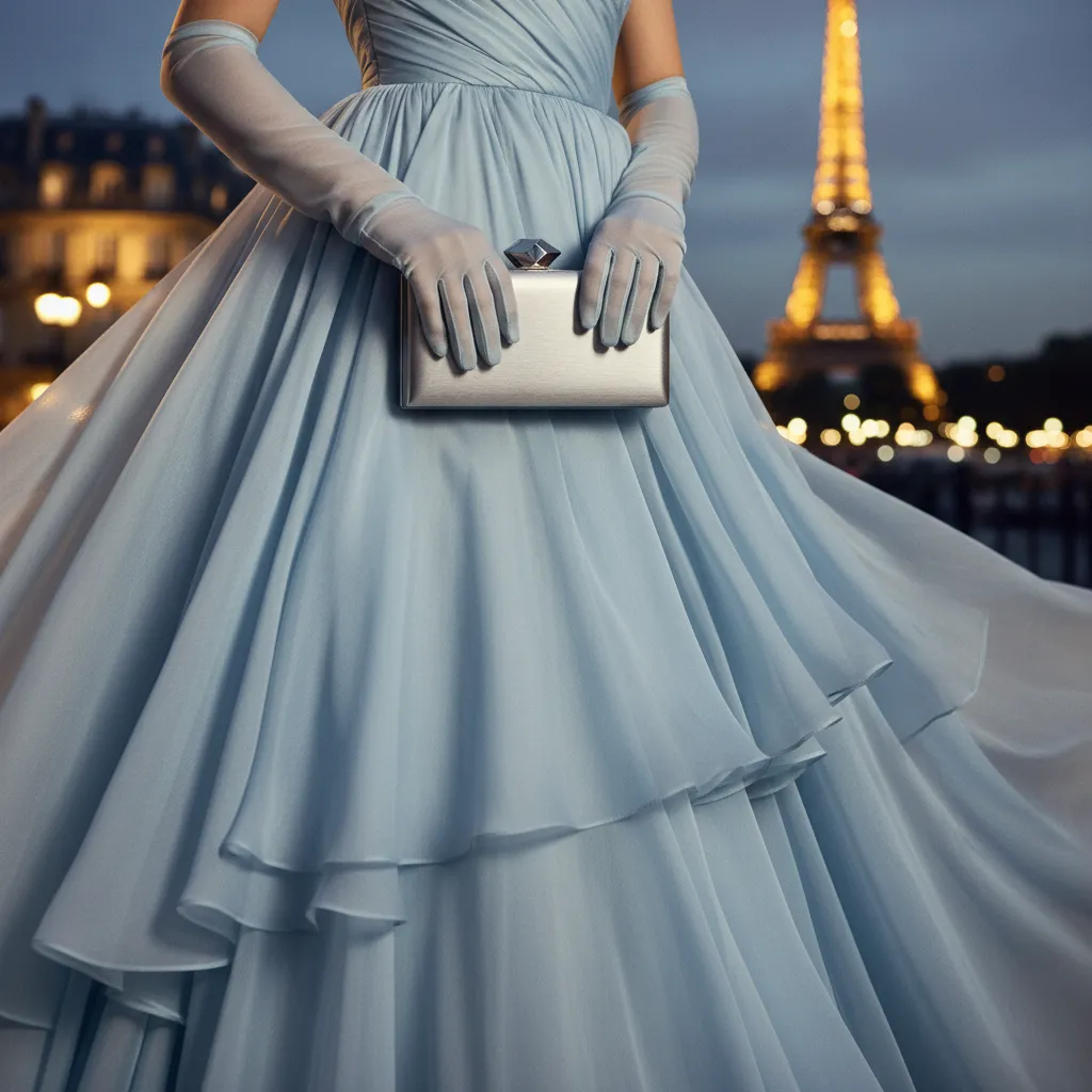 L'argent brossé associé au bleu glacier : un accord chromatique froid d'une justesse naturelle