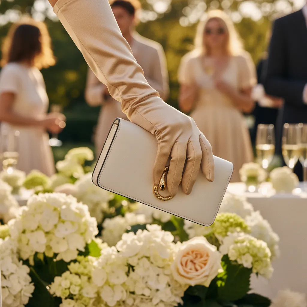 Le cuir nappa blanc, plus résistant aux taches que le satin, convient aux cérémonies en extérieur