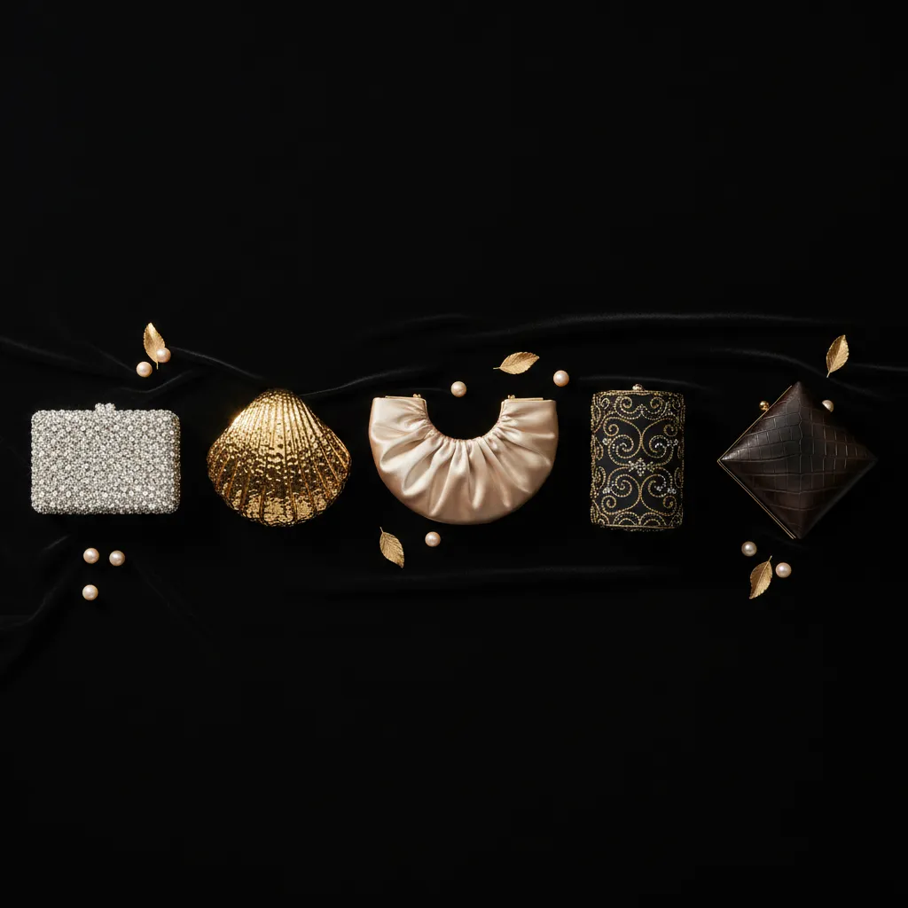 Cinq silhouettes, cinq matières : panorama des formes sculptées qui définissent la pochette cocktail contemporaine