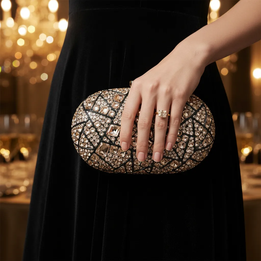 Une minaudière sertie à la main peut nécessiter plus de 100 heures de travail d'atelier, un investissement artisanal qui se lit dans chaque reflet