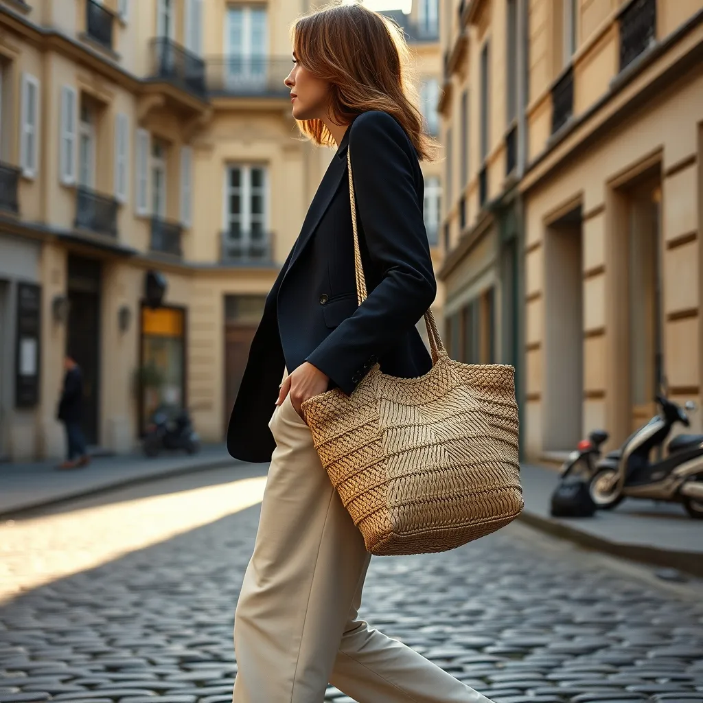 La règle d'or : associer le sac crochet à des pièces structurées pour éviter le total look bohème