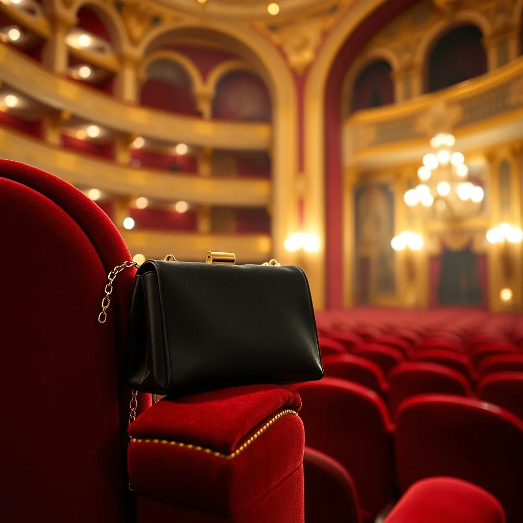 À l'opéra, le boîtier reste sur les genoux faute de place, sauf en loge où un rebord de balustrade peut servir