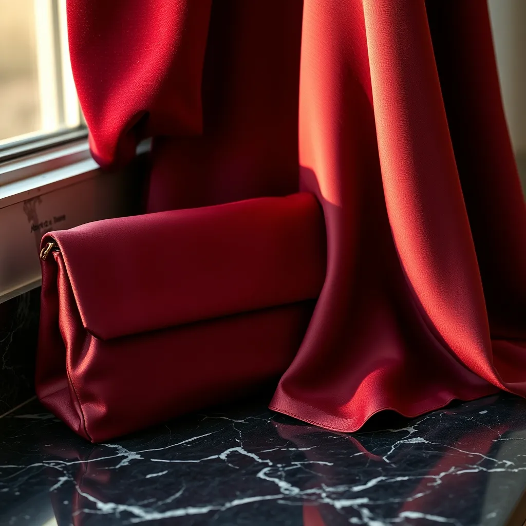 Le dress code monochrome joue sur les textures : satin duchesse, velours frappé et crêpe de soie dans un même bordeaux profond.