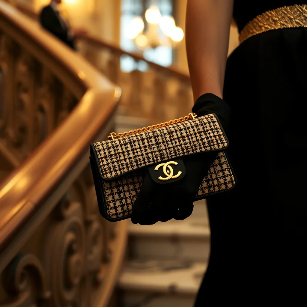 Le tweed Lesage et le métal doré Goossens : deux Métiers d'Art Chanel réunis dans une même minaudière de soirée
