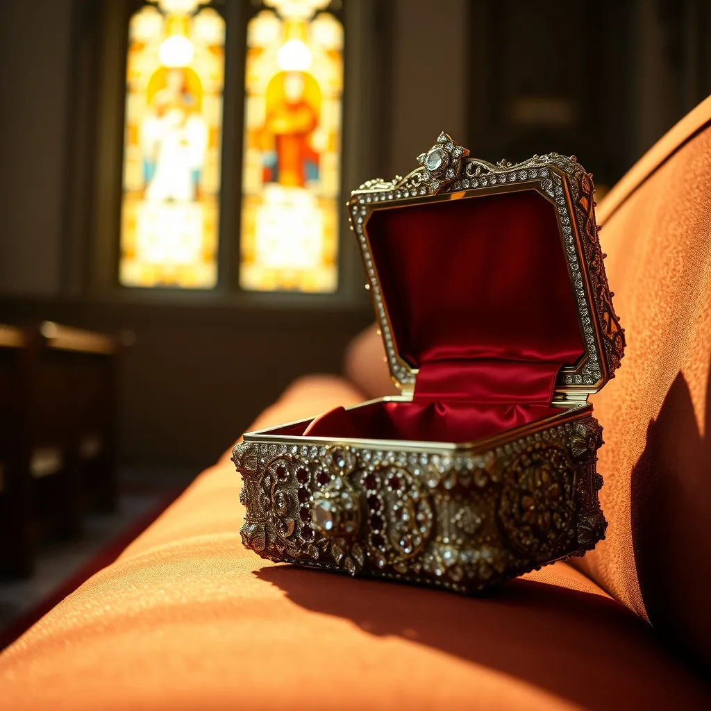 Les modèles entièrement sertis de cristaux, signature de Judith Leiber, trouvent leur pleine mesure dans une cérémonie religieuse