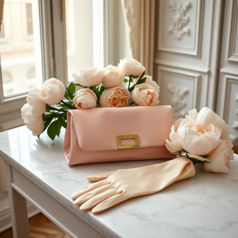 Minaudière rose poudré mariage : douceur printanière