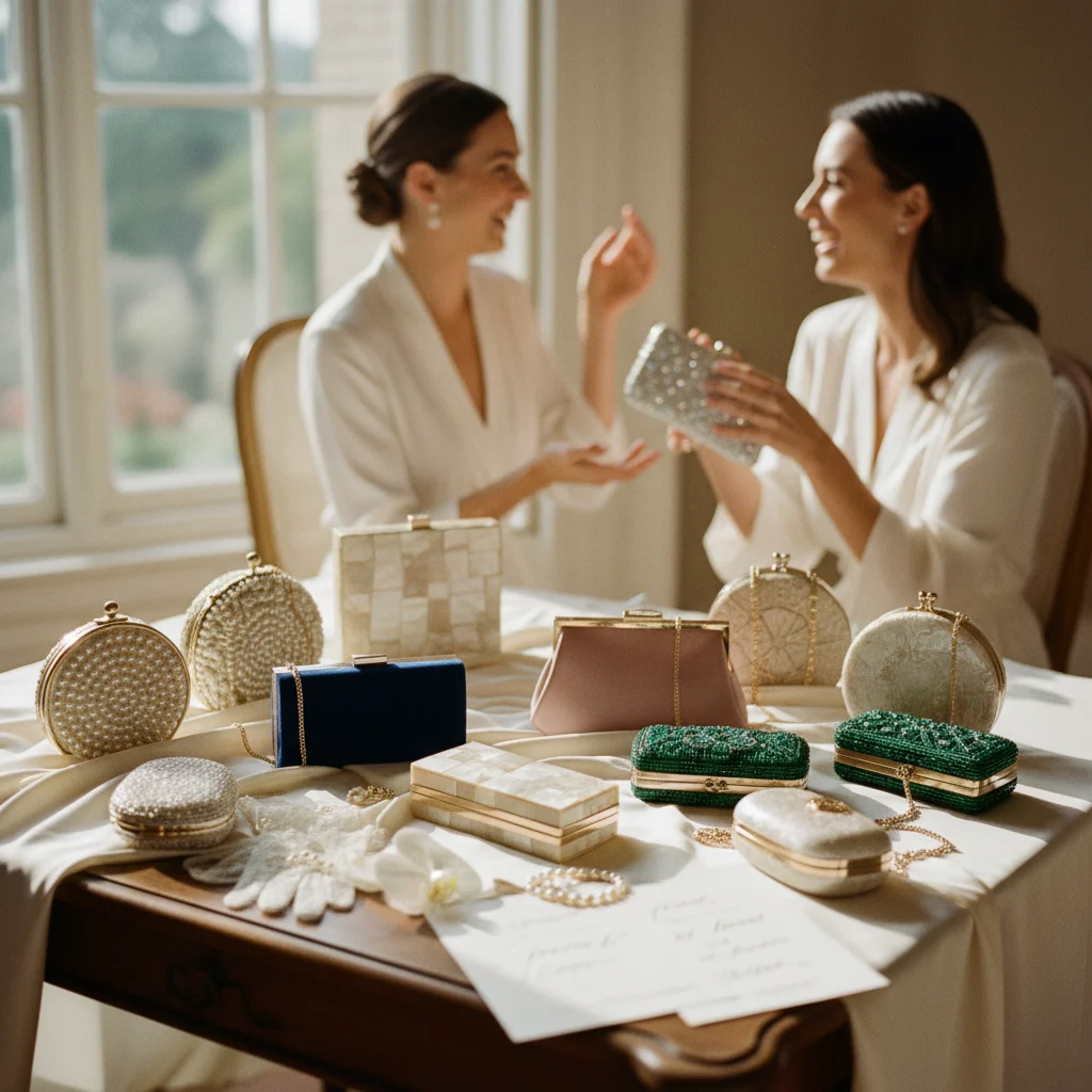 Minaudière mariage : guide complet couleurs, formes et codes