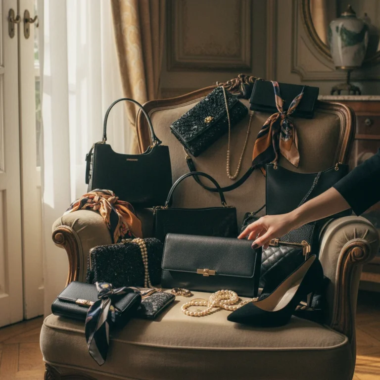 Pochette noire de soirée : l'essentielle polyvalente