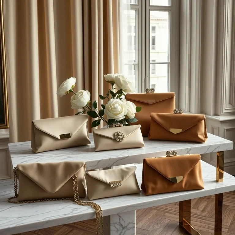 Pochette beige pour mariage : nuances et associations