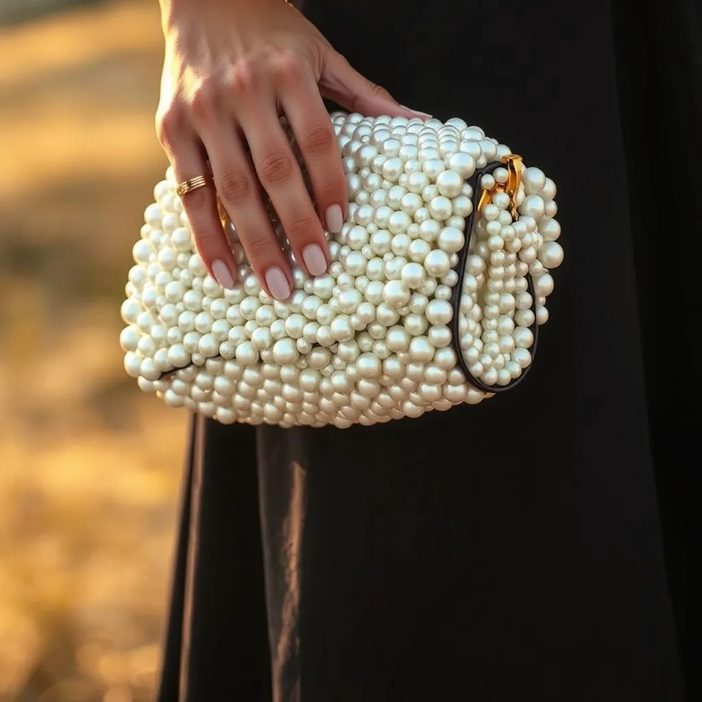 La pochette perlée Mango pèse entre 300 et 400 grammes : un détail à considérer pour les longues soirées