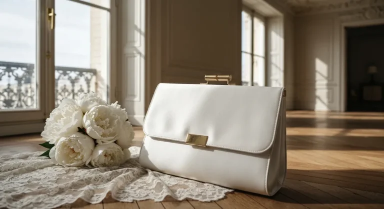 Pochette mariée : les codes et la superstition du blanc