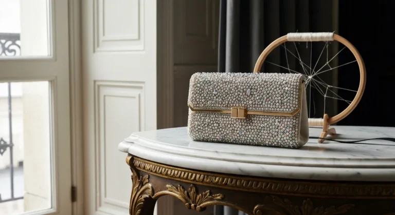 Pochette perlée : broderies, fait main et ateliers