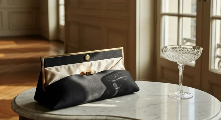 Pochette satin : la matière reine des soirées