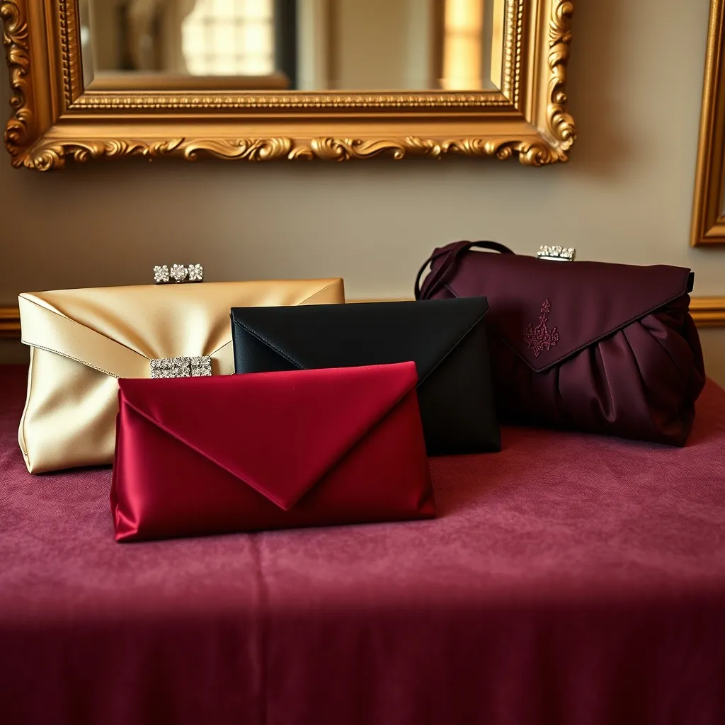 De Chanel à Saint Laurent, la pochette satin se décline du duchesse brodé couture à l'enveloppe crepeback minimaliste