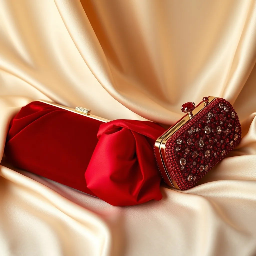 Velours, satin, cristal : trois matières, trois façons d'interpréter le rouge du soir, du mat profond au scintillement total