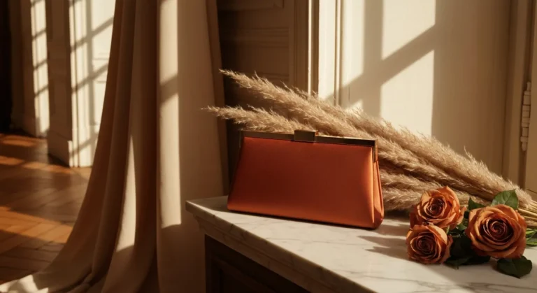 Pochette mariage terracotta : la nuance chaude tendance