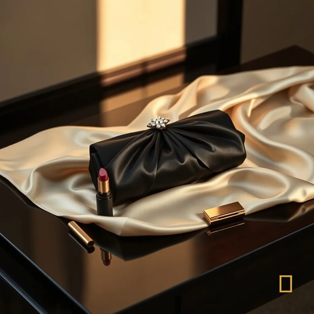 Le satin duchesse se distingue du satin courant par son épaisseur et son lustre profond, gage de longévité pour une pochette de soirée