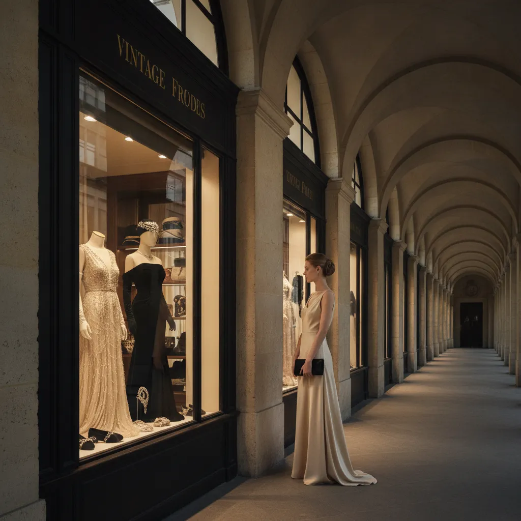 Les arcades du Palais-Royal abritent les plus anciennes boutiques de vintage luxe à Paris depuis 1975