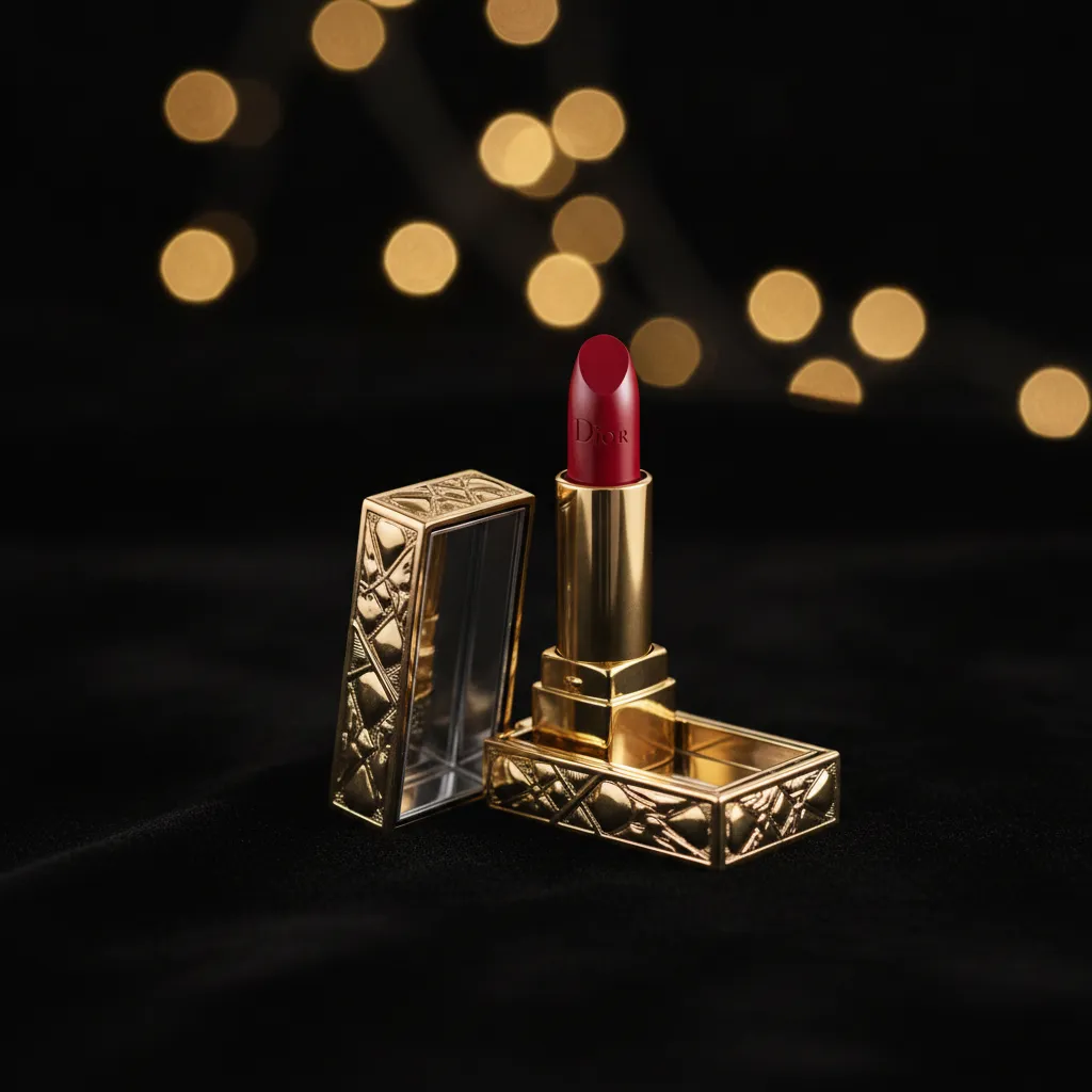 La Rouge Dior Minaudière ouverte révèle son rouge à lèvres rechargeable, un écrin beauté lancé en 2021 à partir de 120 euros