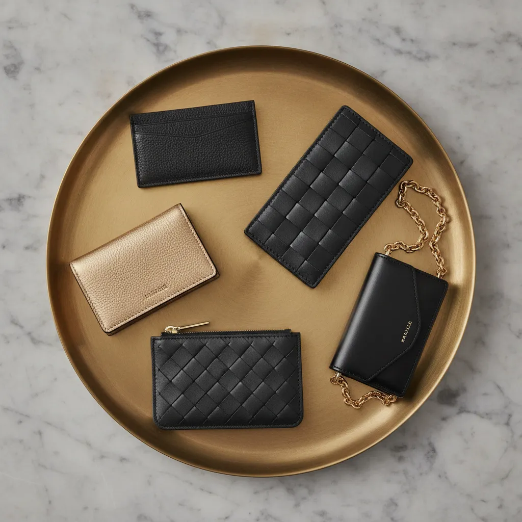 Petite maroquinerie de luxe : porte-cartes, portefeuilles et pochettes constituent une porte d'entrée dès 200 euros