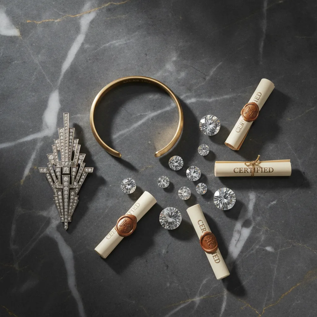 Art déco, moderne signé ou diamant certifié : trois segments du marché du bijou vintage avec des décotes très différentes