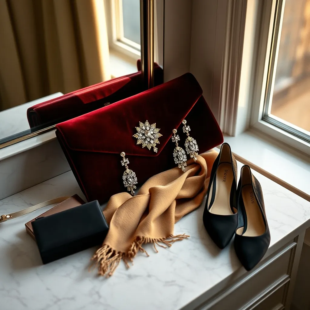 Pochette velours, étole cachemire et escarpins fermés : les accessoires non négociables d'un mariage d'hiver