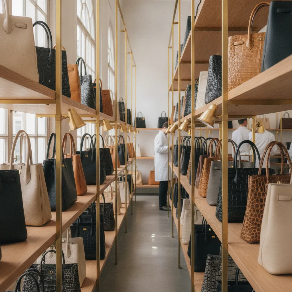 Le contrôle final vérifie chaque couture, chaque teinture de tranche et chaque pièce de quincaillerie