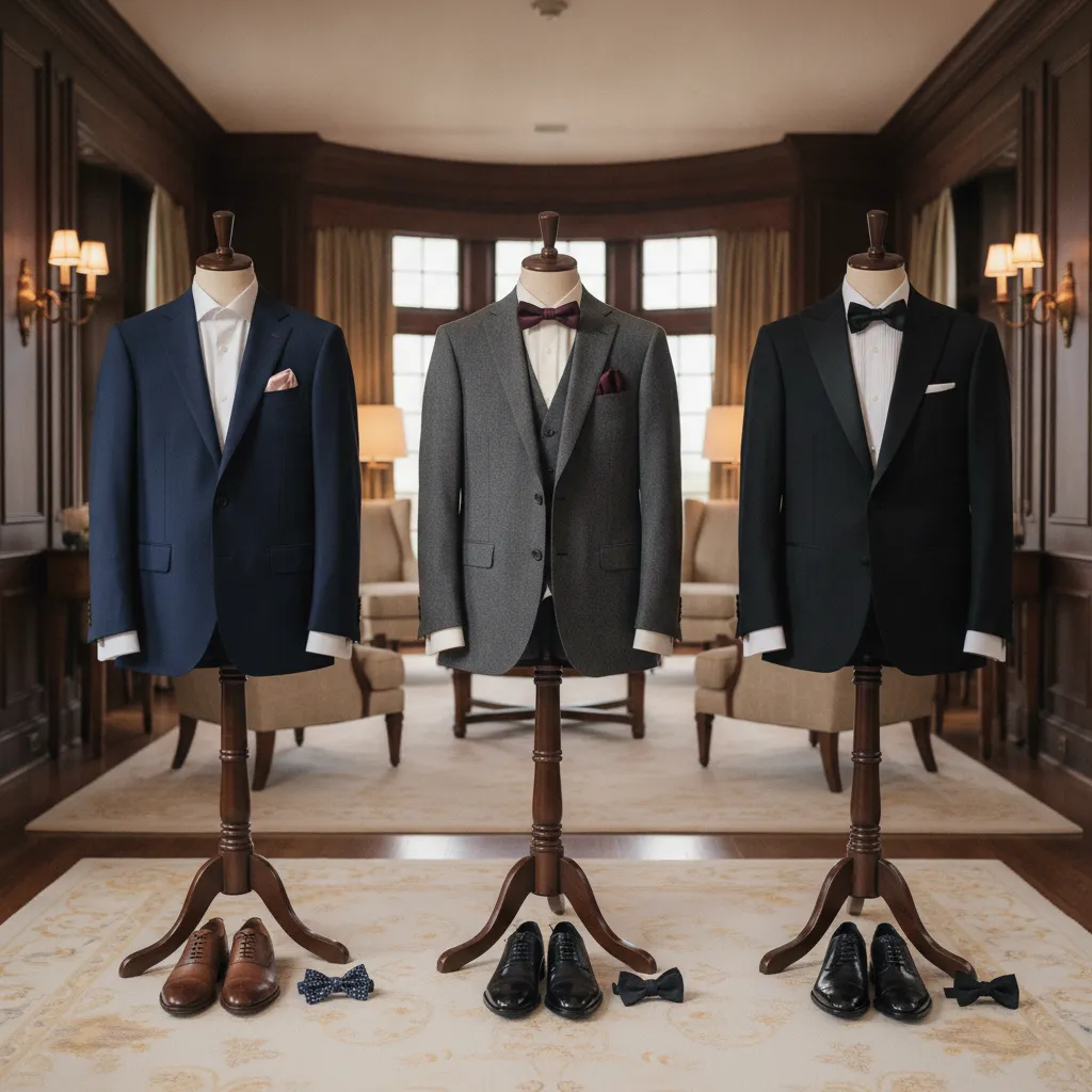 Du costume deux-pièces au smoking : les trois registres masculins qui couvrent 90 % des dress codes mariage