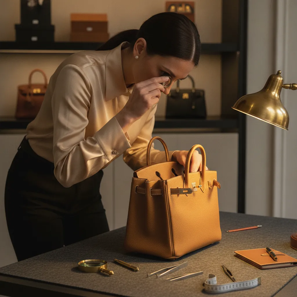 L'authentification passe par un contrôle minutieux des coutures sellier, à raison de cinq points au centimètre pour Hermès