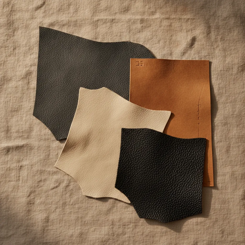 Du veau Epsom au cuir végétal toscan : chaque tannage produit un grain et une souplesse radicalement différents