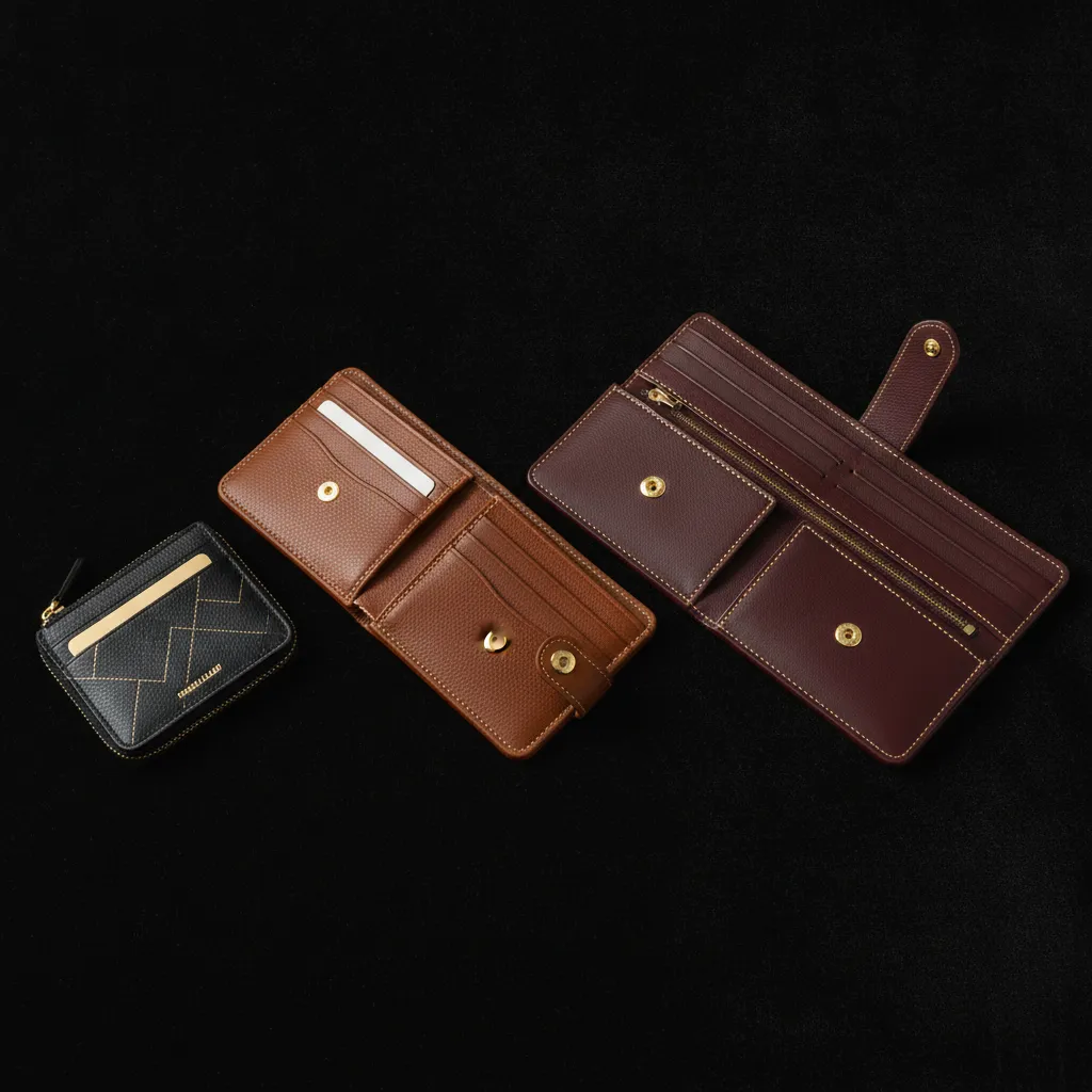 Du porte-cartes compact au compagnon zippé : trois formats pour trois modes de vie différents