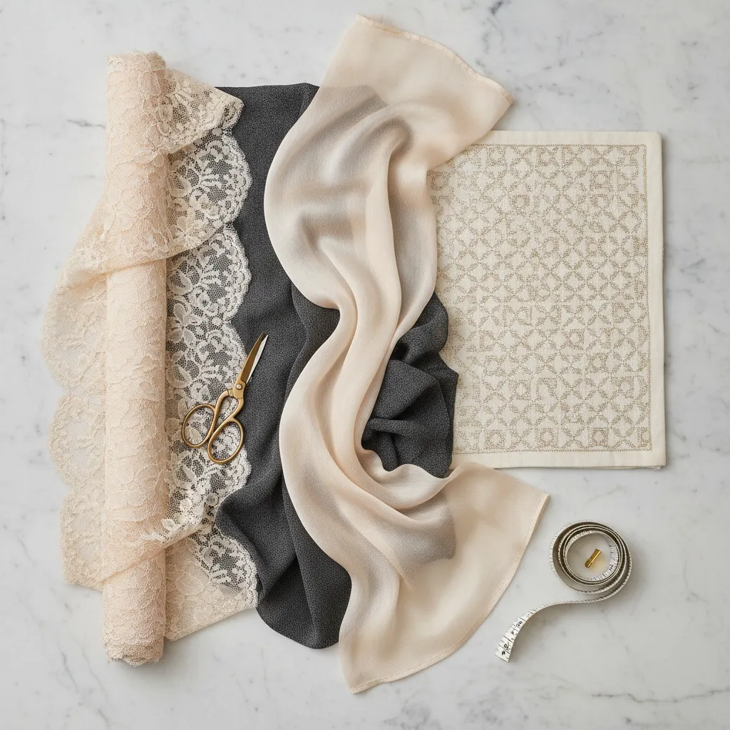 Dentelle de Calais, mousseline de soie, crêpe georgette et coton brodé : les quatre matières reines du bohème cocktail