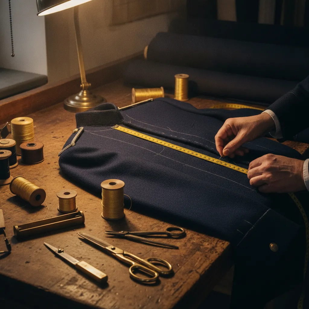 La confection sur mesure d'un spencer peut atteindre 900 euros, broderies de grade comprises