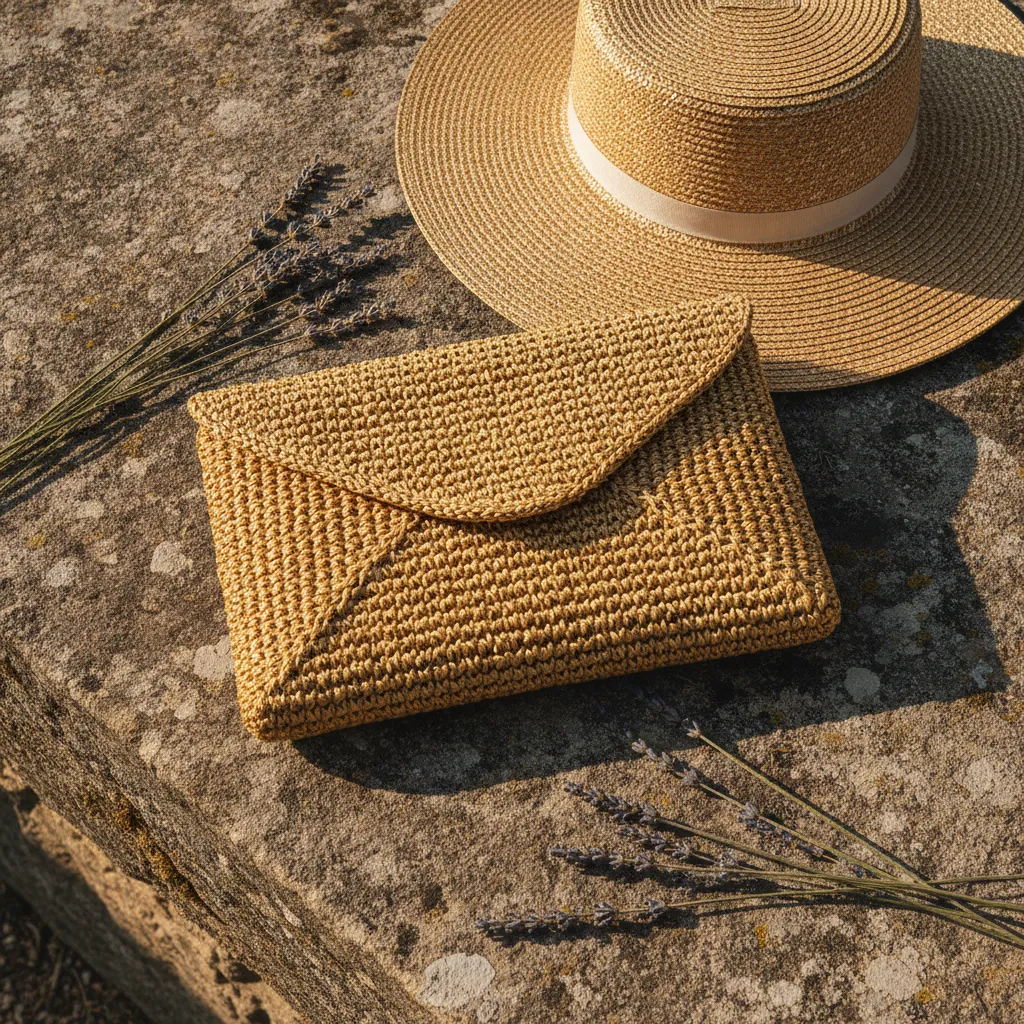 Pour un mariage champêtre d'été, le raphia tressé couleur naturel remplace le satin sans sacrifier la distinction