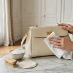 Nettoyer un sac en cuir clair sans laisser d&rsquo;auréole